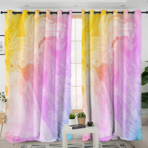 Image of Abstract Pastel 2 Panel Curtains