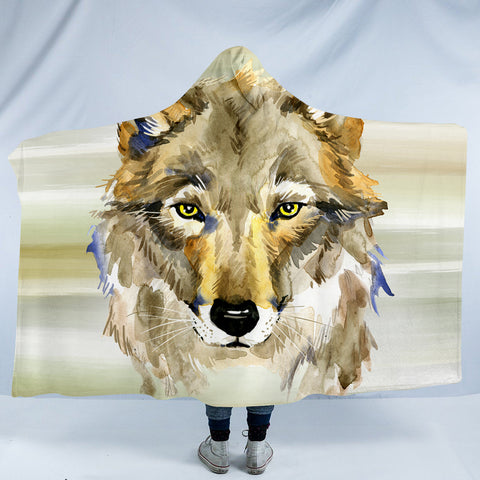 Image of Wolf Mugshot SW0992 Hooded Blanket