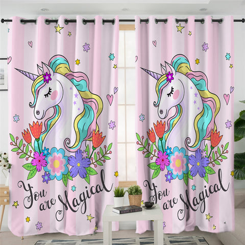 Image of You Are Magical Pastel 2 Panel Curtains