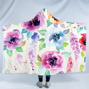 Beautiful Flowers SW0482 Hooded Blanket