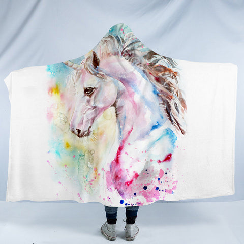 Image of Knackered Unicorn SW0855 Hooded Blanket