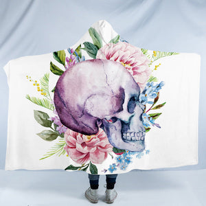 Floral Skull SW0017 Hooded Blanket