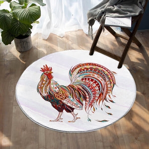 Stylized Rooster SW1000 Round Rug