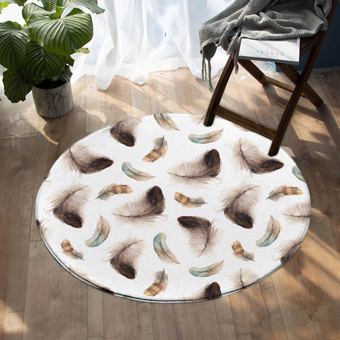 Image of Feathers SW0862 Round Rug