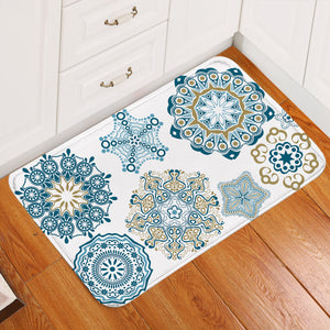 Intricate Flower Designs Door Mat