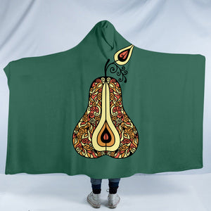 Stylized Pear SW0744 Hooded Blanket