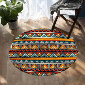 Geometric Line Decoration SW1168 Round Rug