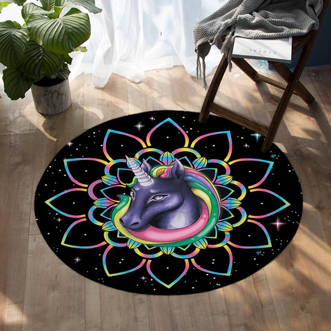 Image of Odd Unicorn SW0064 Round Rug