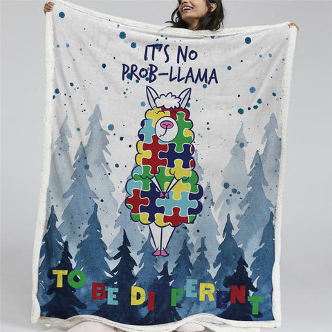 Image of Kid Funny Llama Sherpa Fleece Blanket - Beddingify