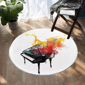 Fiery Piano SW0988 Round Rug