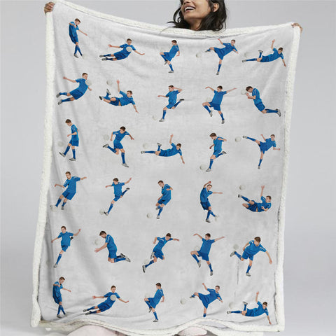 Image of Football Styles Sherpa Fleece Blanket - Beddingify