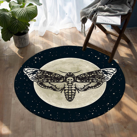 Image of Moon Moth SW0047 Round Rug