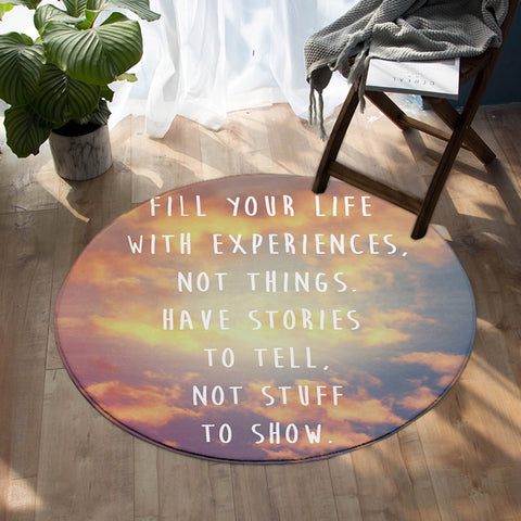 Image of Life Quote SW0077 Round Rug