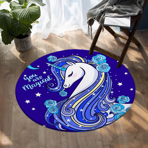 Image of Icy Unicorn SW0305 Round Rug