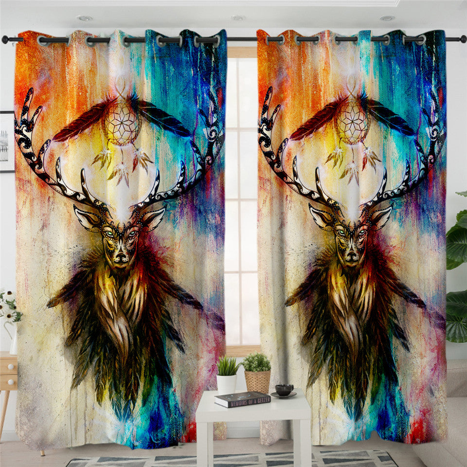 Antelope & Dream Catcher 2 Panel Curtains