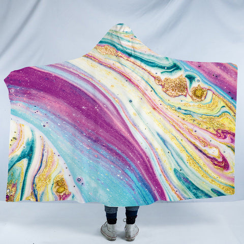 Image of Mixed Color Glitter Stream SW0006 Hooded Blanket