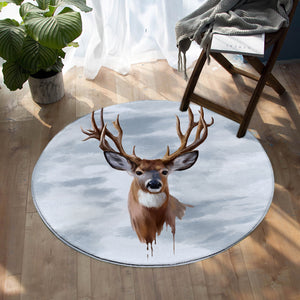 Winter Deer SW0882 Round Rug