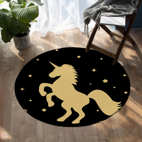 Image of Starry Unicorn SW0508 Round Rug