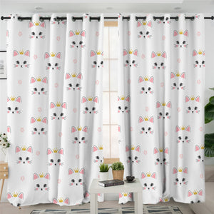 Cute Cat Themed 2 Panel Curtains