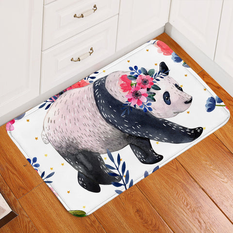 Image of Flower Panda Door Mat