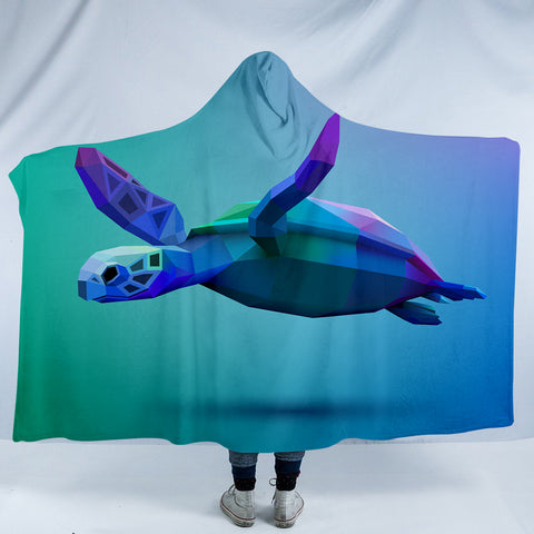 Image of 3D Turtle Replica SW0538 Hooded Blanket