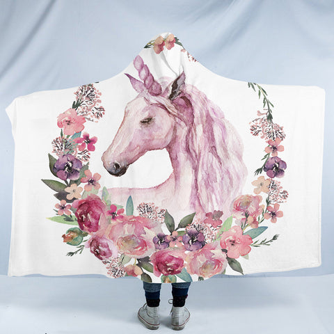 Image of Pinkish Unicorn SW0038 Hooded Blanket