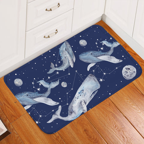 Image of Space Whales Constellation Door Mat