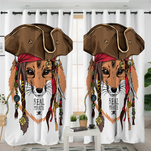 Pirate Fox 2 Panel Curtains