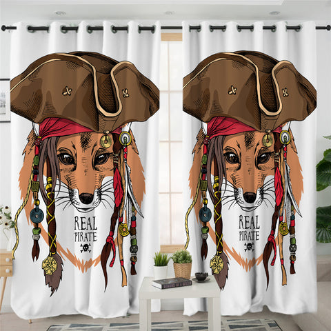 Image of Pirate Fox 2 Panel Curtains