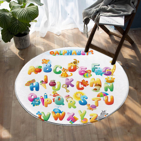 Image of Kid Alphabet SW0983 Round Rug