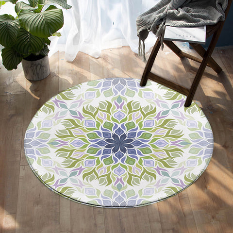 Image of Delicate Flower SW0485 Round Rug