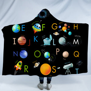 Astro Alphabet SW0509 Hooded Blanket