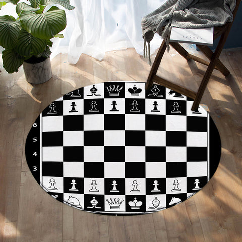 Image of Chess SW1104 Round Rug