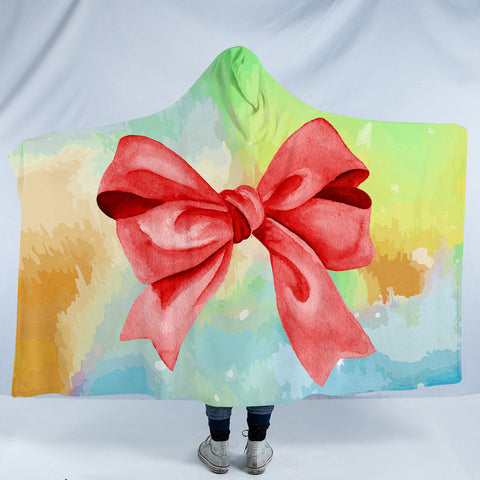 Image of Red Bow SW0487 Hooded Blanket
