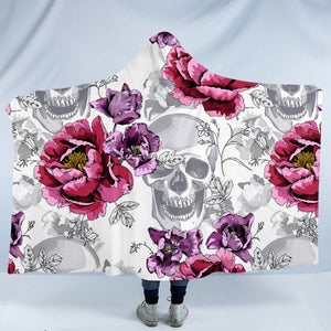 Floral Skulls SW0527 Hooded Blanket