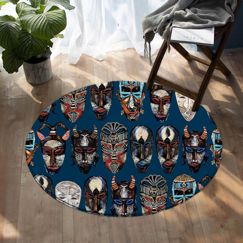 Image of Theater Masks SW0874 Round Rug