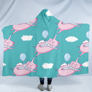 Balloon Pig SW0065 Hooded Blanket