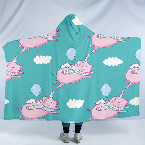 Image of Balloon Pig SW0065 Hooded Blanket