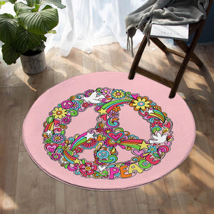 Peace Sign SW0445 Round Rug