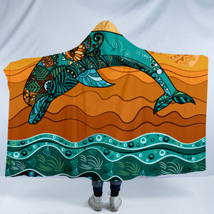 Leaping Dolphin SW1397 Hooded Blanket