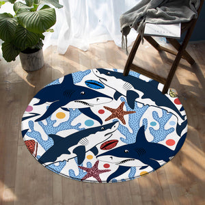 Coral Sharks SW0094 Round Rug