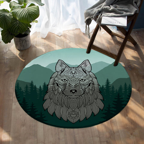 Image of Forest Wolf SW0024 Round Rug