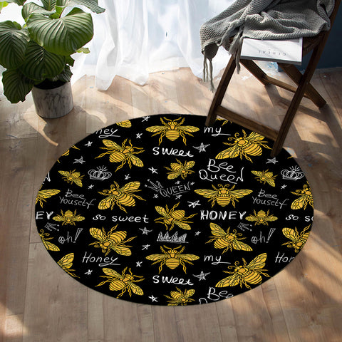 Image of Bee Hierachy SW0529 Round Rug