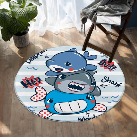 Image of Ocean Dudes SW0054 Round Rug