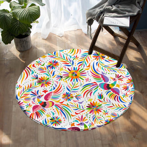 Colorful Peacocks SW1161 Round Rug