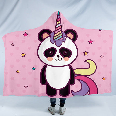 Image of Magical Panda Pink SW0040 Hooded Blanket