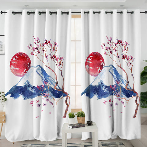 Image of Fuji Mountain 2 Panel Curtains