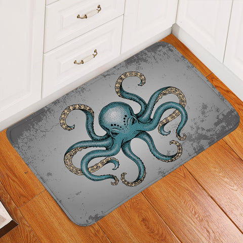 Image of Gray Octopus Door Mat