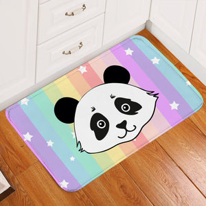 Panda Face Rainbow Door Mat