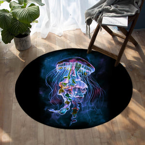 Translucent Jellyfish SW0987 Round Rug